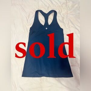 SOLD LULULEMON medium navy racerback tank